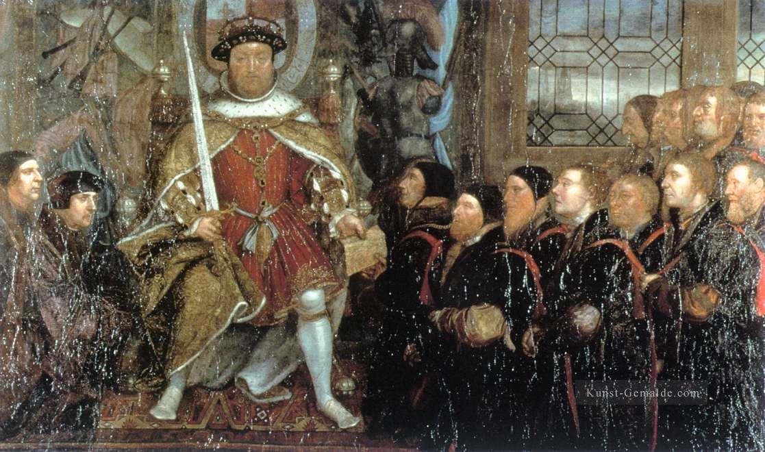 Henry VIII und der Barber Surgeons2 Renaissance Hans Holbein der Jüngere Ölgemälde